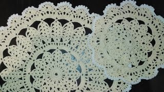 Individual ou Naperon em Crochet conjunto circulares tutorial [upl. by Latoye]