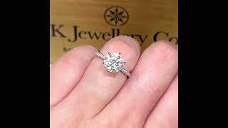 K Jewellery Co Moissanite Six Prongs Ring 3ct [upl. by King]