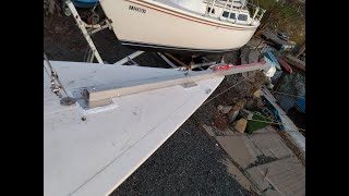 Installing a homemade bowsprit [upl. by Studner]