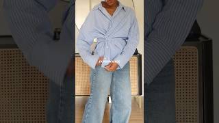 Fashion hackBest oversized shirt Hack 🤩 shorts fashionhacks fashion oversizedshirt outfits [upl. by Ahola]