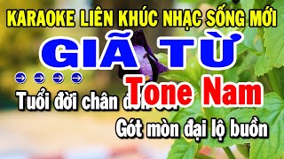 Karaoke Liên Khúc Tone Nam Dễ Hát Nhất  Giã Từ  Nhạc Sống Trữ Tình Mới Chuẩn Nhất  Tuyển Chọn [upl. by Ahseram]