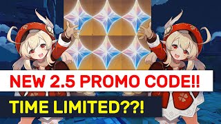 NEW Patch 25 Promo Code CLAIM FAST HURRY TimeClaim Limited  Genshin Impact [upl. by Notkcorb657]