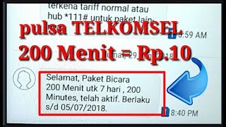 TRIK nelpon murah TELKOMSEL 200 menit cuma Rp10 [upl. by Lenny]