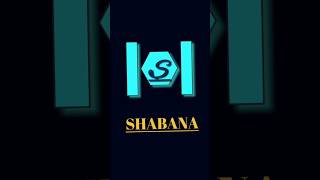 Shabana name logo design ❤️😍trending art logodesgin shortsfeed viralshorts arttutorial [upl. by Anoo]