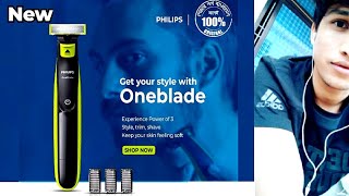 Philips One Blade Trimmer For Men Unboxing amp Review  Philips Trimmer for Men  Ashish Kumar 🔥🔥🔥 [upl. by Mali915]