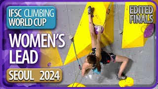 IFSC World Cup  Lead Finals  Seoul  Women’s  2024 [upl. by Ainnek]