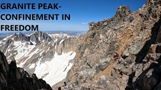 Granite Peak SW Couloir and Ramp  Confinement in Freedom [upl. by Anaerda]