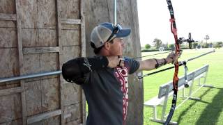 Jake Kaminski demonstrates removing the Astra Archery Shot Trainer and his second shot without it [upl. by Alla904]