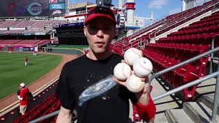 Finding baseballs at Great American Ball Park [upl. by Eidnac163]