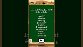 Commonly Misspelled Words 109 spellingmistakes spellingerrors spelling exam education [upl. by Aratas]