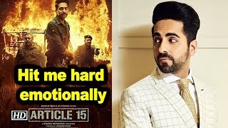 Article 15 hit me hard emotionally Ayushmann [upl. by Hertha]