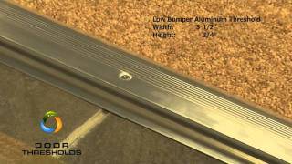 Low 312quot Wide Aluminum Door Bumper Threshold  99011 [upl. by Schell]