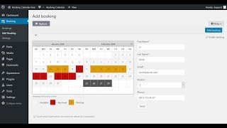 Booking Calendar  WordPress plugin [upl. by Annetta]