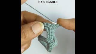 How To Crochet quotBag Handlequot Design Use For Bag  BagHandle shorts [upl. by Hairom]