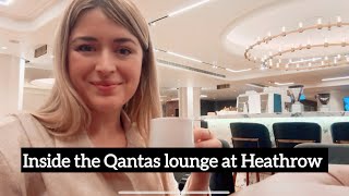 Qantas Lounge at Heathrow Terminal 3 London [upl. by Zeuqram]