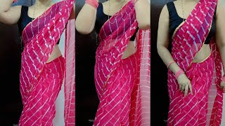 Chiffon saree draping  Draping style  Saree Draping vlog  draping navel sareedraping [upl. by Concordia]