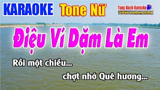 Điệu Ví Dặm Là Em Karaoke  Tone Nữ  Beat Chuẩn Nhạc Sống Tùng Bách [upl. by Mogerly]