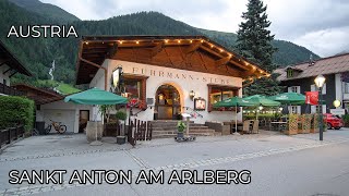 SANKT ANTON AM ARLBERG 🇦🇹 A Beautiful Evening walk Tirol Austria 8K [upl. by Uranie]