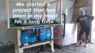 Farm biogas project part 1 digester setup and a new pig feeder for the homestead [upl. by Griz796]