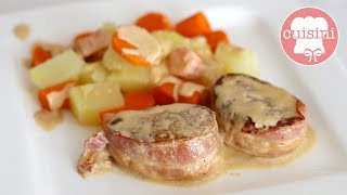 SCHWEINEFILET MIT BACON  Rezept einfach amp schnell  Medaillons im Speckmantel  CUISINI [upl. by Adelind392]