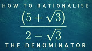 How to rationalise the denominator  Maths  Your Tutor Harry  Class 9  CBSE NCERT ICSE [upl. by Sydelle]