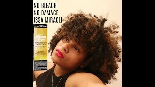 HOW TO LIFT DARK HAIR USING LOREAL HICOLOR BLONDE  DIY MIRACLE NO BLEACH LANAYLOVEE [upl. by Suhsoj]