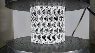 🔬Auxetic Structure Compression testing 3D PLA printed Trichiral shape DIC pattern [upl. by Aniloj147]