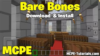 How To Install Bare Bones Texture Pack for Minecraft PE 120  Bare Bones MCPE 120 [upl. by Acirej699]