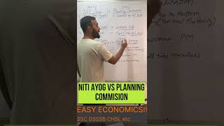 NITI Aayog vs Planning Commission  Key Difference  Indian Economy  ssc upsc viral chsl [upl. by Loftis555]