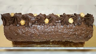 RECETTE DE LA BÛCHE DE NOËL AU CHOCOLAT ULTRA GOURMANDE FACILE ET RAPIDE À FAIRE AVEC GLAÇAGE ROCHER [upl. by Edison]