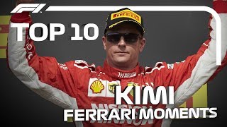 Top 10 Kimi Raikkonen Moments at Ferrari [upl. by Nednarb908]