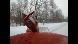 Wheel Horse 522xi and 520Lxi in action blowing and plowing snow in 2022 [upl. by Noreh]