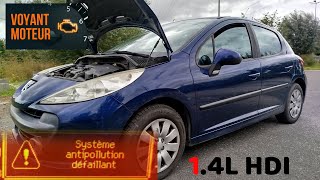 Système antipollution défaillant 207 14HDI 70Cv le moteur cale en roulant [upl. by Irehs487]