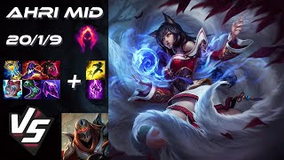 MID Ahri vs Zed  EU Grandmaster Patch 1421 [upl. by Bathsheeb66]