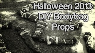 Halloween 2013 DIY Body Bag Props [upl. by Eniroc691]