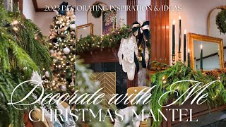 CHRISTMAS DECORATE WITH ME  FIREPLACE MANTEL 2023  Holiday Decor Inspiration amp Ideas [upl. by Ogdan]