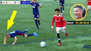 Cristiano Ronaldo Jr Impresses His Dad vs Total Futbol Academy U12A [upl. by Omolhs]