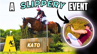 A SLIPPERY EVENT  KATO RIDES A HOT ONE AT NUNNY HORSE TRIALS  VLOG 103 [upl. by Ruhnke]