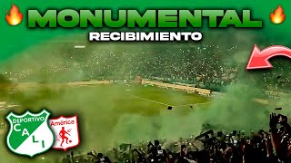 🔥🟢SALIDA HINCHADA del DEPORTIVO CALI vs América de Cali 00 Hoy desde la tribuna Estadio Palmaseca [upl. by Krischer]