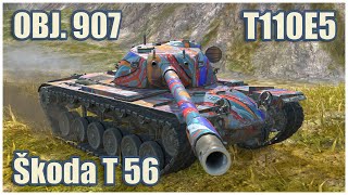 Škoda T 56 Object 907 amp T110E5 • WoT Blitz Gameplay [upl. by Lleze]