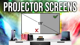 5 Best Projector Screens  Dont get a projector until you watch this [upl. by Aloibaf]