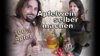 Apfelwein selber machen  aus nur EINER natürlichen Zutat 🍎Rohkost amp Vegan [upl. by Rehteh144]