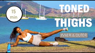 15 min SLIM THIGHS PILATES WORKOUT  INNER amp OUTER THIGHS  toned legs  The Modern Fit Girl [upl. by Hunfredo365]