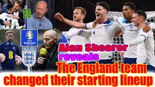 Alan Shearer reveals the changes he would make to Englands lineup for Euro 2024 clash with Denmark [upl. by Acirem]