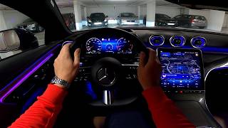 2024 MercedesBenz CLE 220d 20l 197  23 HP Night POV Test drive Beautiful ambient light [upl. by Norag]