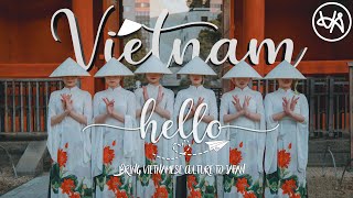 HELLO VIETNAM｜Múa ÁO DÀI truyền thống tại các địa điểm nổi tiếng ở Tokyo｜Nhạc Hello Vietnam｜VArtists [upl. by Lemhaj656]