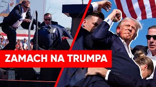 Zamach na Trumpa Na wiecu padły strzały Wstrząsające nagranie z USA [upl. by Ssidnak]