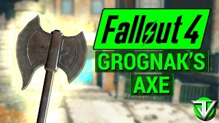 FALLOUT 4 How To Get GROGNAK’S AXE and COSTUME Unique WeaponArmor Guide [upl. by Nnyleuqaj]