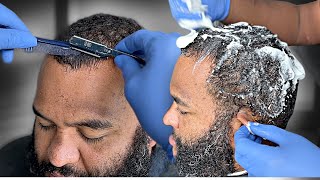 Relaxing ASMR HAIRCUT  DIFFICULT RAZOR EDGE UP 😳  GAMECHANGER [upl. by Llohcin]