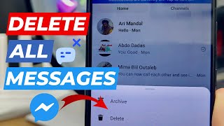 How To Delete All Messages On Messenger  Delete Messenger Conversations [upl. by Nosyla]